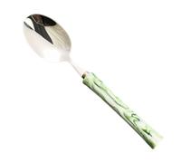 304 Stainless Steel Cutlery Set, Knife Fork Spoon with Elegant WoodenAcrylic Wood-Like Handle, Dishwasher Safe Western Tableware for Home Restaurant Green F