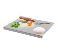 304 Stainless Steel Cutting Board, Heavy Duty Board for Meat Cheese Vegetable Fruit Baking Pastry, Dishwasher Safe, Rustproof & Knife-Friendly