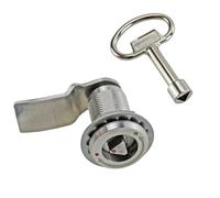 304 Stainless Steel Cylindrical Lock Chassis Cabinet Door Lock Triangle Or Quadrilateral Tongue Lock 1Pcs(3 Non Adjustable)