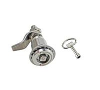 304 Stainless Steel Cylindrical Lock Chassis Cabinet Door Lock Triangle Or Quadrilateral Tongue Lock 1Pcs(4 Adjustable Height)