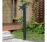 304 Stainless Steel Cylindrical Vertical Garden Water Column, Floor Mount Water Tap, Sturdy Base, for Garden Farm Pasture Backyard Irrigation Washing(60cm/23.6in)