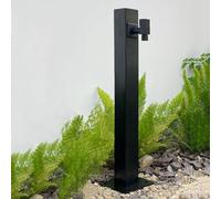 304 Stainless Steel Cylindrical Vertical Garden Water Column,Freestanding Hose Stand with Lock Faucet,Outdoor Antifreeze Faucet Water Dispenser Hydrant Water Feature Fountain, for Irrigation