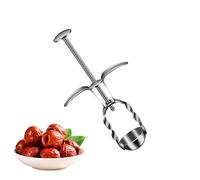 304 Stainless Steel Date Pit Remover Tool Plum Pitter Multi Cherry Stoner Pit Corer with Spring-Loaded Design Automatic Core Ejector Efficient Kitchen Gadget for Jujube Hawthorn Fruits Home Cooks