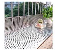 304 Stainless Steel Decorative Perforated Mesh Sheet, 10mm Hole Diameter Metal Screen Panel, Leak-Proof Window Pads, Durable 25x300cm Size for Home & Industrial Use