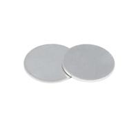 304 Stainless Steel Disc, 0.5mm Thickness Metal Round Plates Blank Metal Strike Plates for Crafts Metal Stamping and DIY Jewelry Making - Diameter 50mm 2pcs