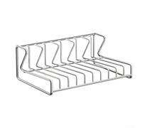 304 Stainless Steel Dish Rack with Drainage Tray, Rust-Proof Kitchen Bowl and Plate Storage Stand, Compact Draining Organizer for Small Countertops 27x18.5x10cm(A)