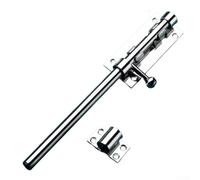 304 Stainless Steel Door Bolt with Padlock Hole, Thickened Latch and 8 Screws for Reliable Security in Agricultural and Commercial Doors (Silver（10）)