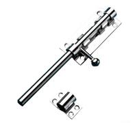 304 Stainless Steel Door Bolt with Padlock Hole, Thickened Latch and 8 Screws for Reliable Security in Agricultural and Commercial Doors (Silver（8）)