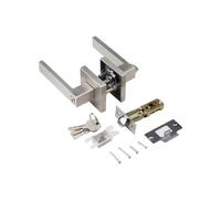 304 Stainless Steel Door Lock Indoor Bathroom Bedroom Fire Modified with Key Universal Type(55 Lock Body-keyless)