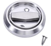 304 Stainless Steel Door Lock With Concealed Design, Recessed Pull Handle, And Ball Lock For Smooth Interior Door Use(Brushed silver pull ring)