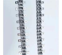 304 Stainless Steel Double Bend EarRoller Chain12.7mm Pitch 1.5M Length for Industrial Conveyor Systems (1PC 2 Ears 1 Hole) Durable & Reliable Performance