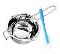 304 Stainless Steel Double Boiler Pot, 1000ML Melting Kit With Spatula For Home Kitchen And Restaurant Use Melting Chocolate Butter And Wax