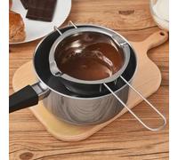 304 Stainless Steel Double Boiler Pot 480ml Chocolate Melting(400ml) | 304 steel, rust-proof, even heat distribution, 480ml capacity, dual pouring spouts
