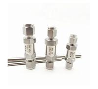304 Stainless steel double ferrule one-way Valve 6MM 8MM 10MM Instrument tube hexagonal card sleeve check valve MQXFCZUX(10 MM)