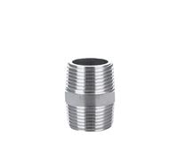 304 Stainless Steel Double Male Thread Pipe Adapter 1 Inch Hex Bar | Double male threaded end design in 304 stainless steel hex bar construction for secure pipe connections