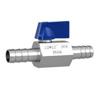 304 stainless steel double pagoda mini ball valve designed for water pipe and hose connections, featuring strong sealing and resistance to deformation (12mm)