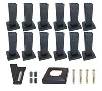 304 Stainless Steel Double-Sided Glass Railing Spigot - Heavy-Duty Wind-Resistant Clamp for Home Garden Stairs Balcony - 12 Pack Middle Spigot& Stylish Upgrade