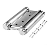 304 Stainless Steel Double Spring Hinge 2-Way Self Closing Door Hinge for Swing Doors and Bar Counter Gates, Adjustable Bearing Intens(5inch)
