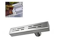 304 Stainless Steel Drain Grate Channel, Slim U-Shaped Drainage Solution for Patio, Garden, Farm & Deck, Durable Design for Efficient Water Flow