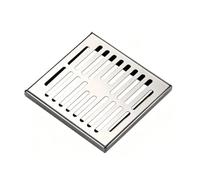 304 Stainless Steel Drain Grate, Outdoor Drainage Channel Cover, Square Floor Drain with Frame for Houseside Pavement Yard Patio Commercial(Pattern B,20x20cm)