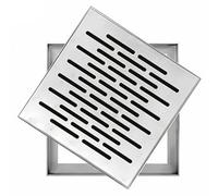 304 Stainless Steel Drain Grates Outdoor, Rectangular Embedded Manhole Cover and Frame for Yard, Garage, Patio, Sidewalk(35x35x3cm/14x14x1.2in)