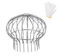 304 Stainless Steel Drain Outdoor Roof Anti-Blocking Line Cap Filter Strainer Gutter Guard, Net Cover Drainage Floor Line Leak Gutter, Protector Cleaner(50mm/2in)