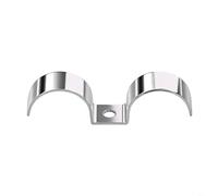 304 Stainless Steel Dual Side Pipe Clamp Bracket for Use with Plumbing and Process Instrumentation Pipes (40mm)