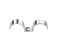 304 Stainless Steel Dual Side Pipe Clamp Bracket for Use with Plumbing and Process Instrumentation Pipes (25mm)