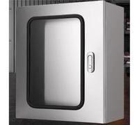 304 Stainless Steel Electrical Box, Outdoor Network Cabinet for Factories/Workshops/Warehouses, Electrical Junction Chest Wall Mounted Enclosure (size_name H x W x D 16x16x10IN/T 1.5MM)