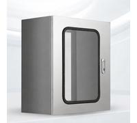304 Stainless Steel Electrical Box, Outdoor Network Cabinet for Workshops and Warehouses, Mountable Junction Enclosure (300x250x200MM, Thickness 1.2MM)