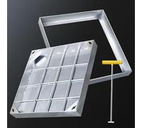 304 Stainless Steel Embedded Manhole Lid Rectangular Septic Tank r Durable Inspection Chamber r for Driveways and Pavements (60x100cm)