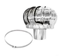 304 Stainless Steel Exhaust Cap, 110mm Wind Turbines Air Vents Ventilating Fan, for Kitchen Bathroom Factory