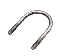 304 Stainless Steel Exhaust Clamp M6/M8/M10/M12, Length 14-328mm U-Shaped Pipe Clamp 1pc(M12x76MM)