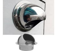 304 Stainless Steel Exhaust Wall Type Hood External Wall Air Outlet Exhaust Hole Cover Pipe Exhaust Hood Breathable Cap Ventilation For Walls And Ceilings (Size : 200mm/7.9in)