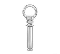 304 Stainless Steel Expansion Bolts with Rings, Professional Wall Anchors and Eye Screws, Smooth Polished Rust Proof Design, 6mm 8mm 10mm Metric Thread, Assorted Lengths 50-150mm for Home(M8x100)
