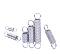 304 Stainless Steel Extension Spring Wire Dia 0.4mm O Ring Hook Coil Dual Hook Small Tension OD 4mm 10pcs(120mm)