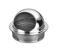 304 Stainless Steel Exterior Wall Hood Chimney Cowl Cap,Range Hood Exhaust Pipe Air Outlet,Exhaust Vent Chimney Rain Cap,Round Vent Hole Ventilating Cowl Rain Hat Hood (200mm/7.9in)
