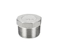 304 Stainless Steel, External Screw Thread, Hexagonal, Internal and External Threaded Pipe Head, Bulkhead Cap, 4 Points and 6 Points(G3/8)