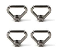 304 Stainless Steel Eye Nut M12 Triangle Ring Shape Lifting Eye Nut Set Threaded Nut Fastener 4PCS