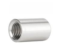 304 Stainless Steel Female Pipe Fittings Round Coupling Socket Joint Connector Adapter Thread BSPP 1/8" 1/4" 3/8