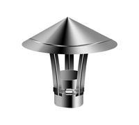304 Stainless Steel Fireplace Chimney Cap - Adjustable Cone Top, All-Weather Design, Universal Fit (15.7in x 7in) for Improved Ventilation and Protection
