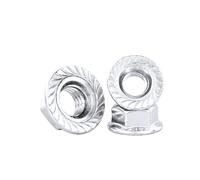 304 Stainless Steel Flange Anti Loosening Nut With Fine Teeth/reverse Teeth Optional With Flat Pad, Anti Slip Tooth Pattern, Anti Vibration M4-M20 Heavy-duty Fastener(Fp-m12*1.25(20PC))