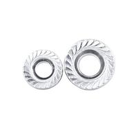 304 Stainless Steel Flange Anti Loosening Nut With Fine Teeth/reverse Teeth Optional With Flat Pad, Anti Slip Tooth Pattern, Anti Vibration M4-M20 Heavy-duty Fastener(Lh*M10(10PC))