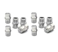 304 Stainless Steel Flat Fan Spray Tip，10pcs Fan Spray Nozzle,1/8;1/4 BSPT Male Pressure Washer Nozzles Cleaner Nozzle 95° 1/8 (Hole Diameter 2.8mm)