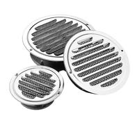 304 stainless steel flat head range hood wind shield range hood exhaust pipe ventilation exhaust air conditioning breathable cover (single)(80mm(3.2inch),304)