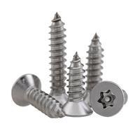 304 Stainless Steel Flat Head Tamper-Resistant Torx Screws - Torx Pin Security Screw With Recessed Tip Tamper Proof Security Self-tapping Screws M4.8 x 38mm (10Pcs)