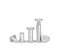 304 Stainless Steel Flat Hex Hexagon Socket Head Furniture Rivet Connector Insert Joint Sleeve Cap Nut Scew Set M2 M3 M4 M5-M10(4mm,M3-D4mm(10Set))