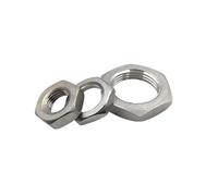 304 Stainless Steel Flat Hex Hexagon Wafer Low Thin Jam Nut Fitting 1-10pcs 1/8 "1/4" 1/2 "3/4" 1 "1-1/4" 1-1/2 "2"(1pcs,1-1/2")