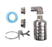 304 Stainless Steel Float Valve with Adapters - Automatic Water Level Control for Tanks & Ponds - Rust Resistant Bottom Entry Fill Valve Kit