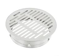 304 Stainless Steel Floor Drain Cover Round Flat Drain Grate Anti-Clog Design for Bathroom Shower Kitchen Patio Garden Balcony Outdoor Drainage System Silver(83mm)